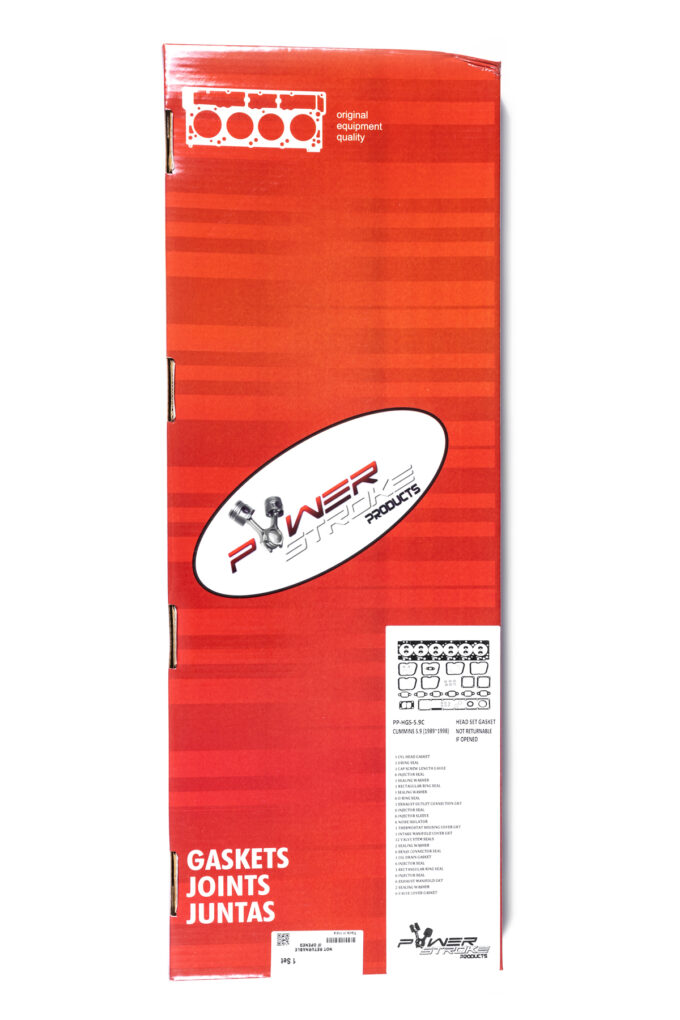 "Close-up of a high-performance head gasket from the Z9A6034-Kit, showcasing quality craftsmanship for cylinder heads, ideal for turbo upgrades and diesel engine rebuild kits, specifically designed for Powerstroke parts."